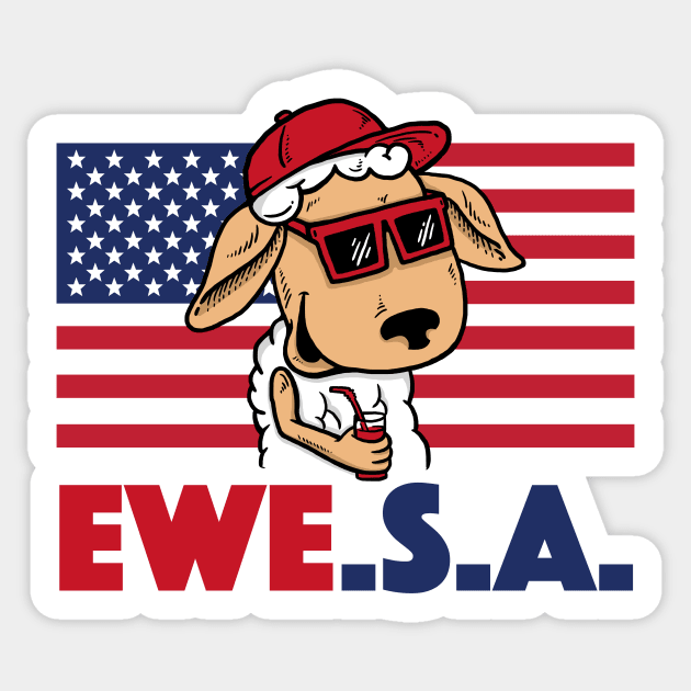 Ewe S A Sticker by dumbshirts